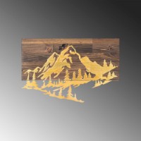 Panou decorativ Wallity Mountain v2 Gold imaginea #4 — magazin online Desire.md