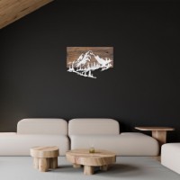 Panou decorativ Wallity Mountain v2 Silver imaginea #2 — magazin online Desire.md