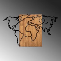 Panou decorativ Wallity Wold Map 316 imaginea #5 — magazin online Desire.md
