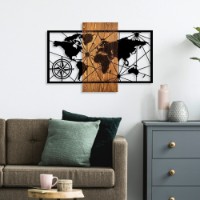 Panou decorativ Wallity World Map 3-M imaginea #2 — magazin online Desire.md