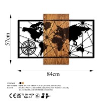Panou decorativ Wallity World Map 3-M imaginea #6 — magazin online Desire.md