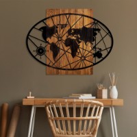 Panou decorativ Wallity World Map 4-L