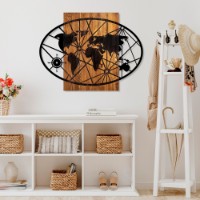 Panou decorativ Wallity World Map 4-L imaginea #2 — magazin online Desire.md