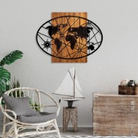 Panou decorativ Wallity World Map 4-L imaginea #3 — magazin online Desire.md