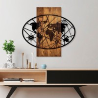 Panou decorativ Wallity World Map 4-M