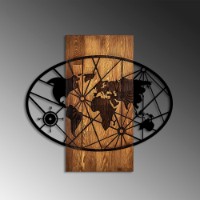 Panou decorativ Wallity World Map 4-M imaginea #4 — magazin online Desire.md