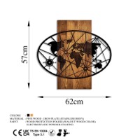 Panou decorativ Wallity World Map 4-M imaginea #6 — magazin online Desire.md