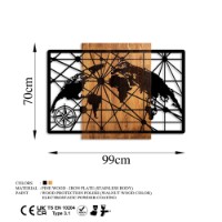 Panou decorativ Wallity World Map 5-L imaginea #6 — magazin online Desire.md