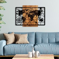 Panou decorativ Wallity World Map 6-L imaginea #2 — magazin online Desire.md