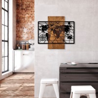 Panou decorativ Wallity World Map 6-M imaginea #2 — magazin online Desire.md