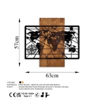 Panou decorativ Wallity World Map 6-M imaginea #6 — magazin online Desire.md