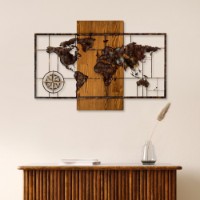 Panou decorativ Wallity World Map With Compass 5