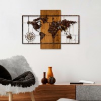 Panou decorativ Wallity World Map With Compass 5 imaginea #3 — magazin online Desire.md