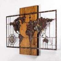 Panou decorativ Wallity World Map With Compass 5 imaginea #6 — magazin online Desire.md