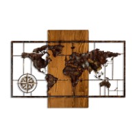 Panou decorativ Wallity World Map With Compass 5 imaginea #7 — magazin online Desire.md