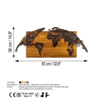 Panou decorativ Wallity World Map-1 imaginea #9 — magazin online Desire.md