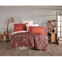 Lenjerie de pat Cotton Box Aura Coral