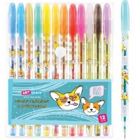 Set de pixuri ArtSpace Corgi Glitter 12pcs (GPCA12_53166)