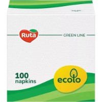 Șervețele de masă Ecolo White 24x24cm 100pcs