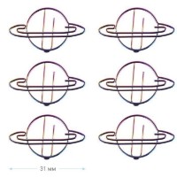 Agrafe de hârtie Meshu Planets 23mm 6pcs (MS_41583) imaginea #3 — magazin online Desire.md