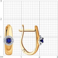 Cercei SOLOVOV JEWELRY 51-220-00826-1 2,55g imaginea #3 — magazin online Desire.md
