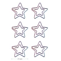 Agrafe de hârtie Meshu Stars 25mm 6pcs (MS_41585) imaginea #2 — magazin online Desire.md