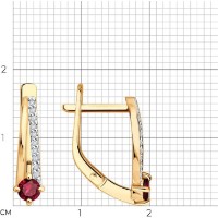 Cercei SOLOVOV JEWELRY 51-220-01067-2 2,22g imaginea #2 — magazin online Desire.md