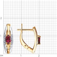 Cercei SOLOVOV JEWELRY 51-220-01279-2 2,71g imaginea #3 — magazin online Desire.md