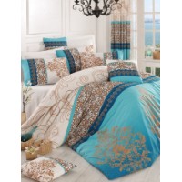 Lenjerie de pat L'Essentiel Katre Turquoise