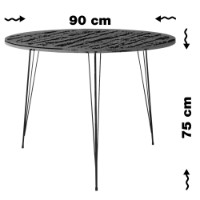 Masă pentru bucătărie Hanah Home Sandalf Oak imaginea #6 — magazin online Desire.md