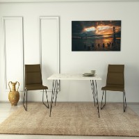 Masă pentru bucătărie Hanah Home Sandalf Square Marmo