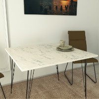 Masă pentru bucătărie Hanah Home Sandalf Square Marmo imaginea #3 — magazin online Desire.md