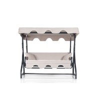 Садовые качели Hanah Home Ruta 2 Cream Black фото №2 — интернет-магазин Desire.md