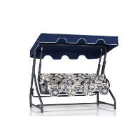 Садовые качели Hanah Home Ruta 7 Dark Blue Cream Black
