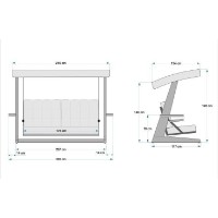 Садовые качели Hanah Home Sia 2400 Camel фото №8 — интернет-магазин Desire.md