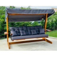Садовые качели Hanah Home Luna Deluxe 2600 Anthracite фото №2 — интернет-магазин Desire.md