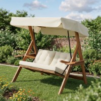 Садовые качели Hanah Home Galata Swing S2 Cream