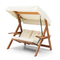 Садовые качели Hanah Home Galata Swing S2 Cream фото №2 — интернет-магазин Desire.md