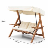 Садовые качели Hanah Home Galata Swing S2 Cream фото №8 — интернет-магазин Desire.md