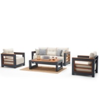 Набор садовой мебели Hanah Home Larix White фото №2 — интернет-магазин Desire.md