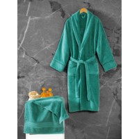 Set halat si prosop de baie L'Essentiel Exclusive Green