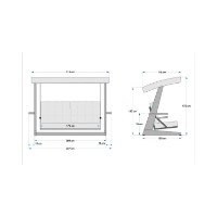 Садовые качели Hanah Home Viva 2400 Anthracite фото №11 — интернет-магазин Desire.md