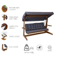 Садовые качели Hanah Home Viva 2400 Anthracite фото №12 — интернет-магазин Desire.md