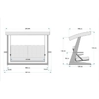 Садовые качели Hanah Home Viva 2400 Anthracite фото №13 — интернет-магазин Desire.md