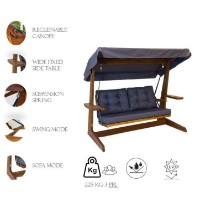 Садовые качели Hanah Home Viva 2200 Anthracite фото №6 — интернет-магазин Desire.md