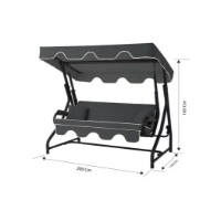 Садовые качели Hanah Home Ruta Anthracite фото №3 — интернет-магазин Desire.md