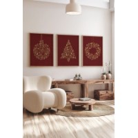 Set de 3 picturi Wallity Nwyearmdl10