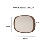 Oglindă Hanah Home Cloudy 55 Walnut imaginea #4 — magazin online Desire.md