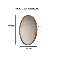 Oglindă Hanah Home Elips Walnut imaginea #4 — magazin online Desire.md