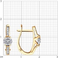 Cercei SOLOVOV JEWELRY 51-220-01923-1 2,28g imaginea #2 — magazin online Desire.md